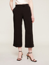 Wide-leg cropped trousers with turn-up image number 2
