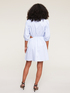 Short poplin dress with cut-out feature image number 1