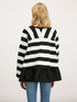 Striped oversized sweatshirt with flounce image number 1
