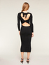 Knit midi dress open at the back image number 1