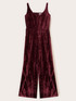 Long velvet jumpsuit image number 4