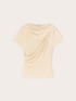 Draped jersey T-shirt image number 4