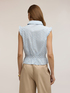 Camicia senza maniche in popeline ricamato image number 1