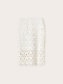 Pencil skirt in coated fabric with sangallo effect image number 4