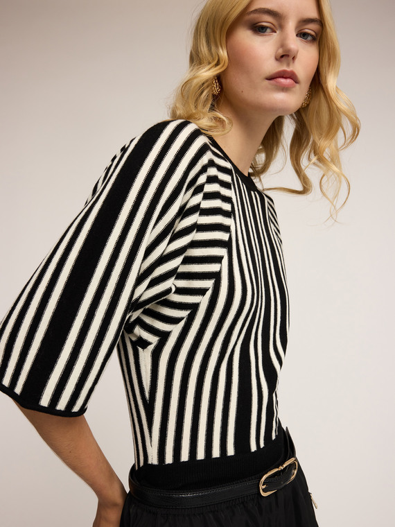 Striped short-sleeve shirt