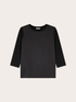 T-shirt bimaterica a maniche tre quarti image number 4