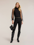 Viscose turtleneck sweater with tulle sleeves image number 3