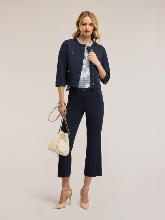 Pantalon kick flare en drill