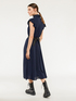 Midi dress with bow and ruching image number 1