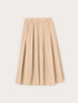 Pleated midi skirt in poplin image number 4
