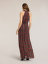 Langes Kleid aus Georgette mit Print image number 1