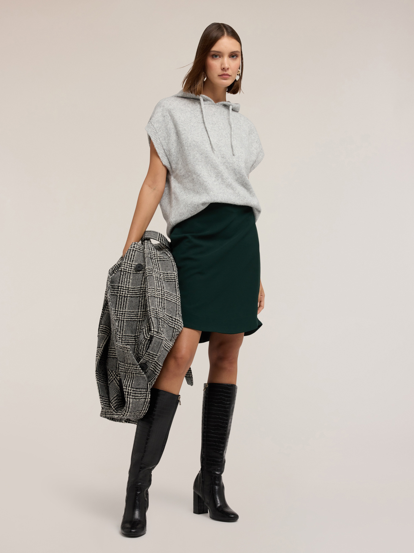 Felpa in maglia misto lana image number 0