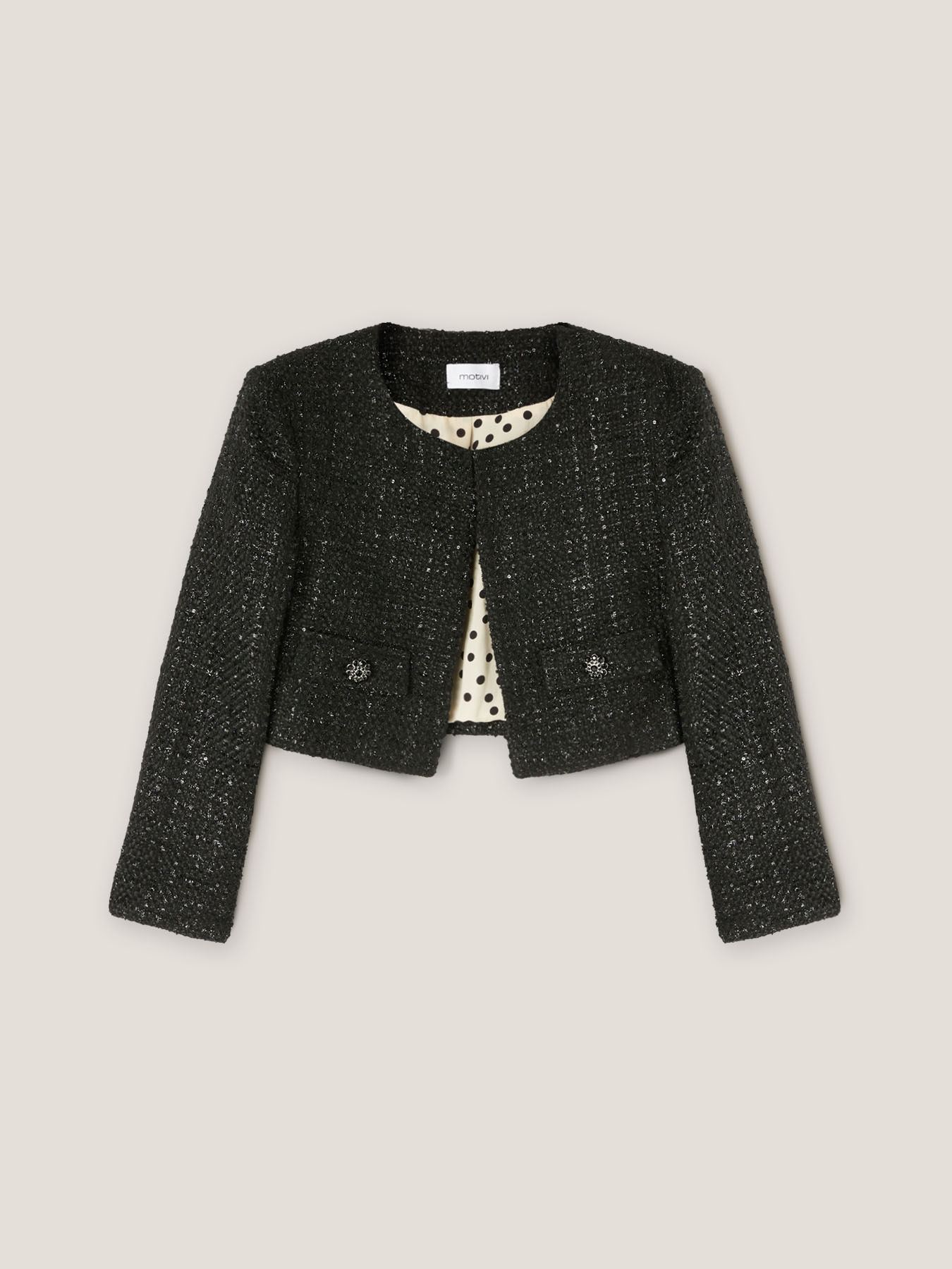 Giacca corta in tweed lurex image number 3