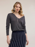 Pull col V en fil lurex image number 0