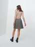 Short pleated houndstooth print skirt image number 1