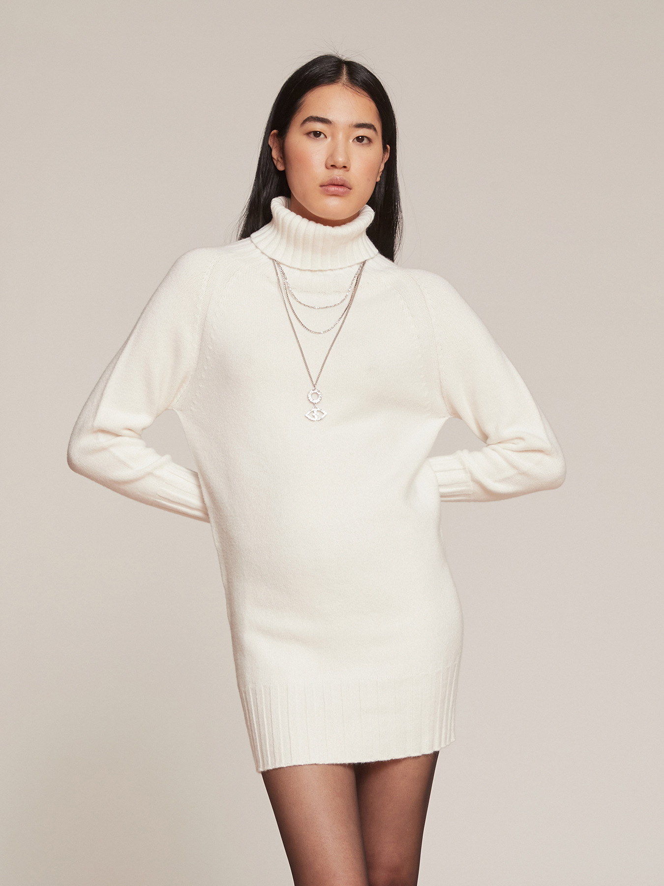 Maglia oversize con collo alto image number 0