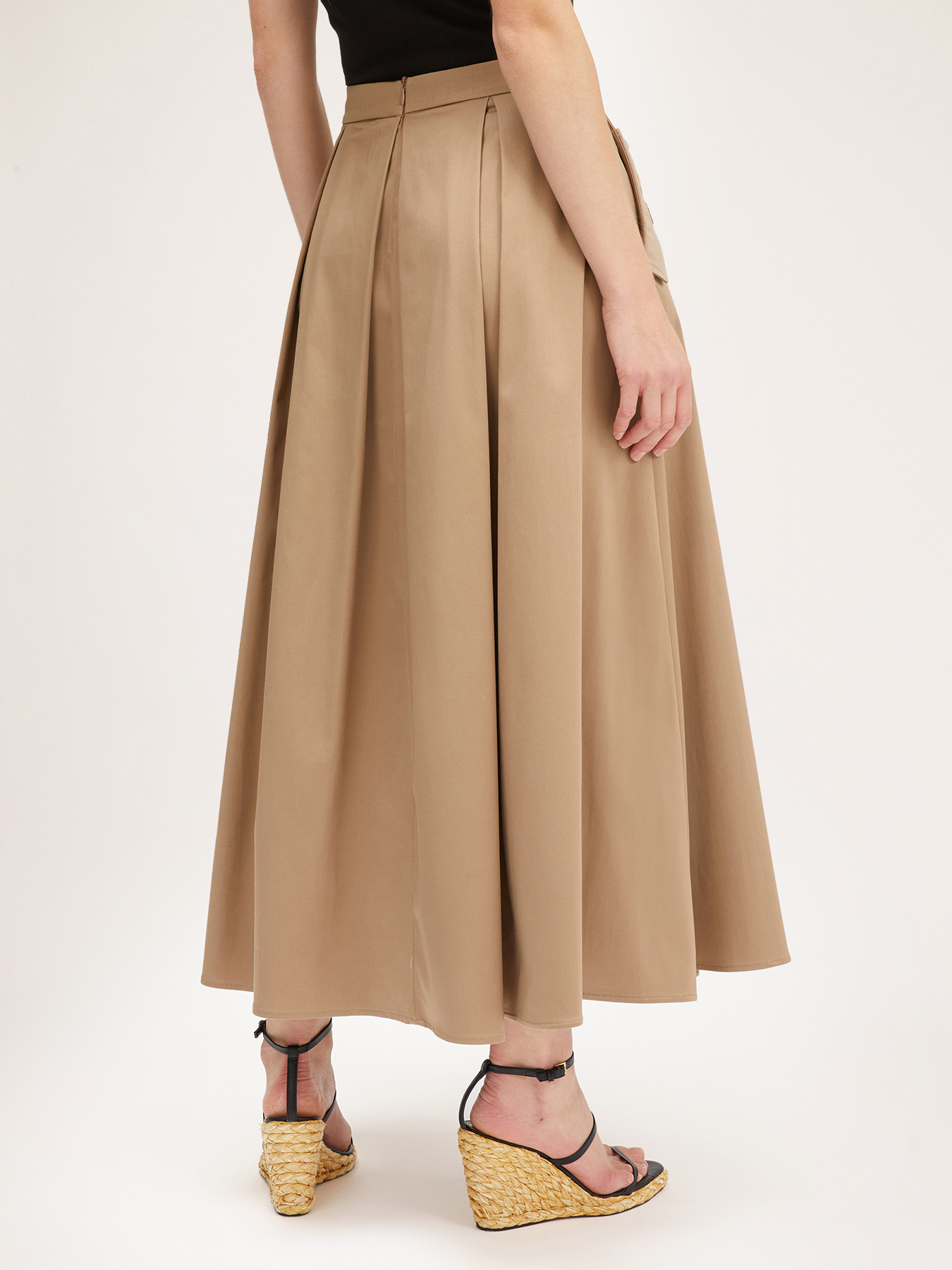 Midi-Rock mit Kellerfalten image number 1