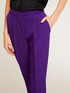 Solid colour regular leg trousers image number 2