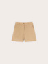 Linen blend shorts with turn-up image number 4