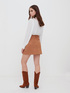 Mini skirt with suede effect pockets image number 1