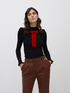 Sweater with contrasting bow image number 0