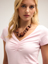 T-shirt con arricci image number 2
