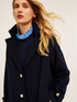 Wool blend cloth pea coat image number 2