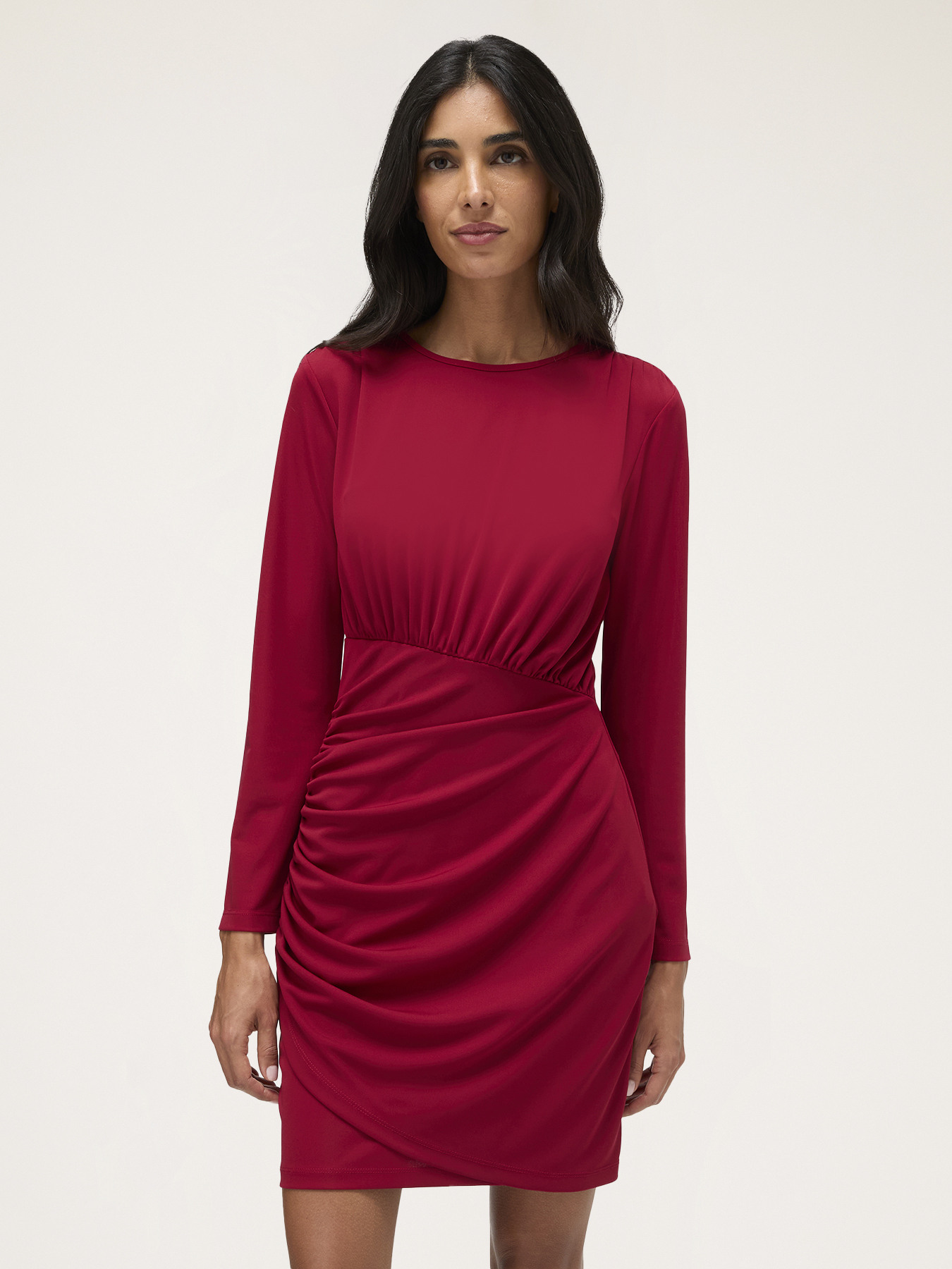 Jersey dress with draping image number 0