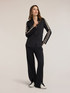 Blazer din scuba cu bandă contrastantă image number 2