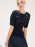 Robe en tricot avec motif de boutons image number 2