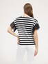 Striped T-shirt with tulle sleeves image number 1