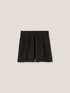 Shorts con pliegues de lino viscosa image number 4