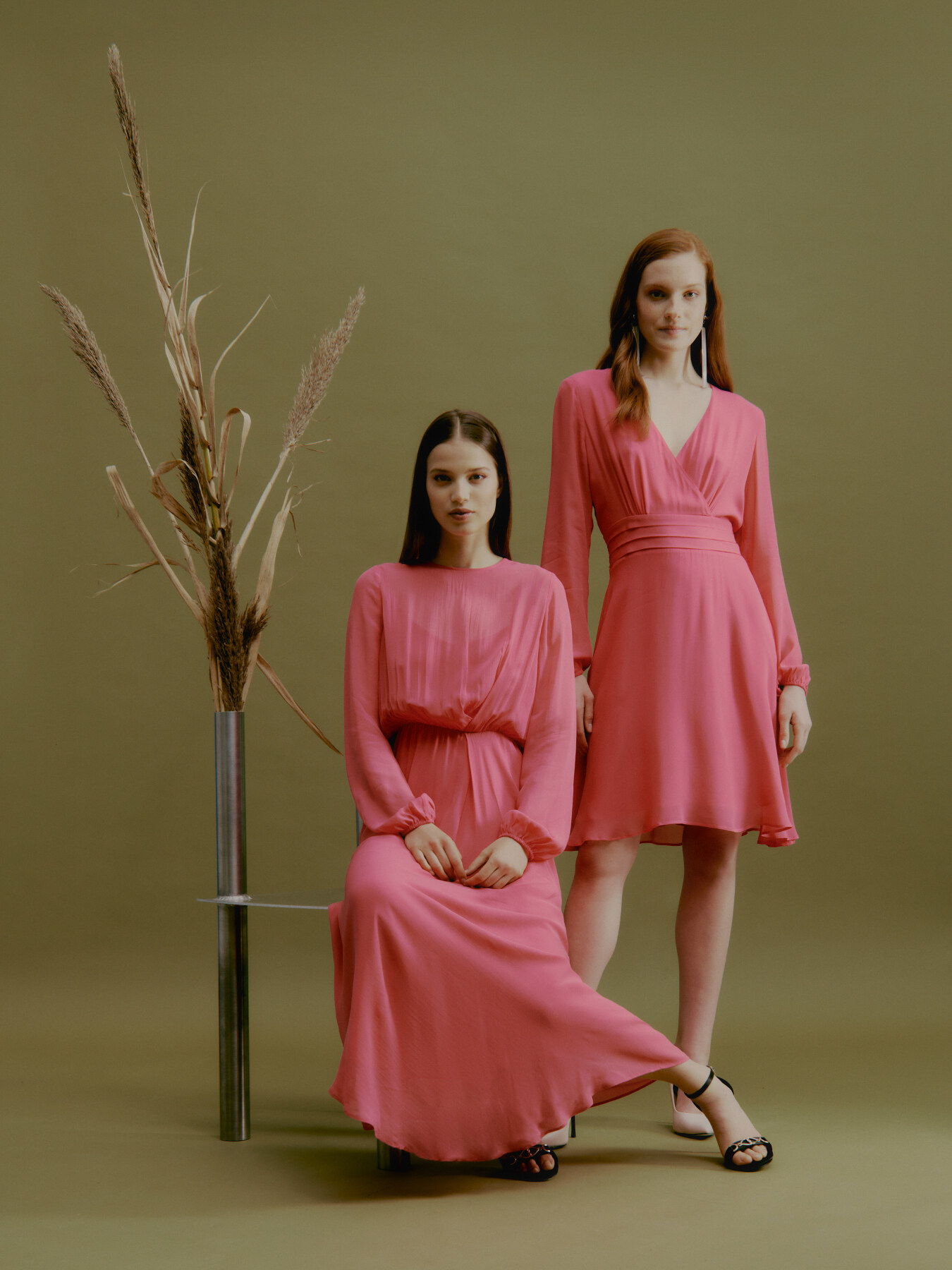 Vestito lungo in georgette image number 4