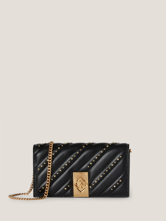 Motivi Wallet Bag in similpelle con borchie Donna Nero