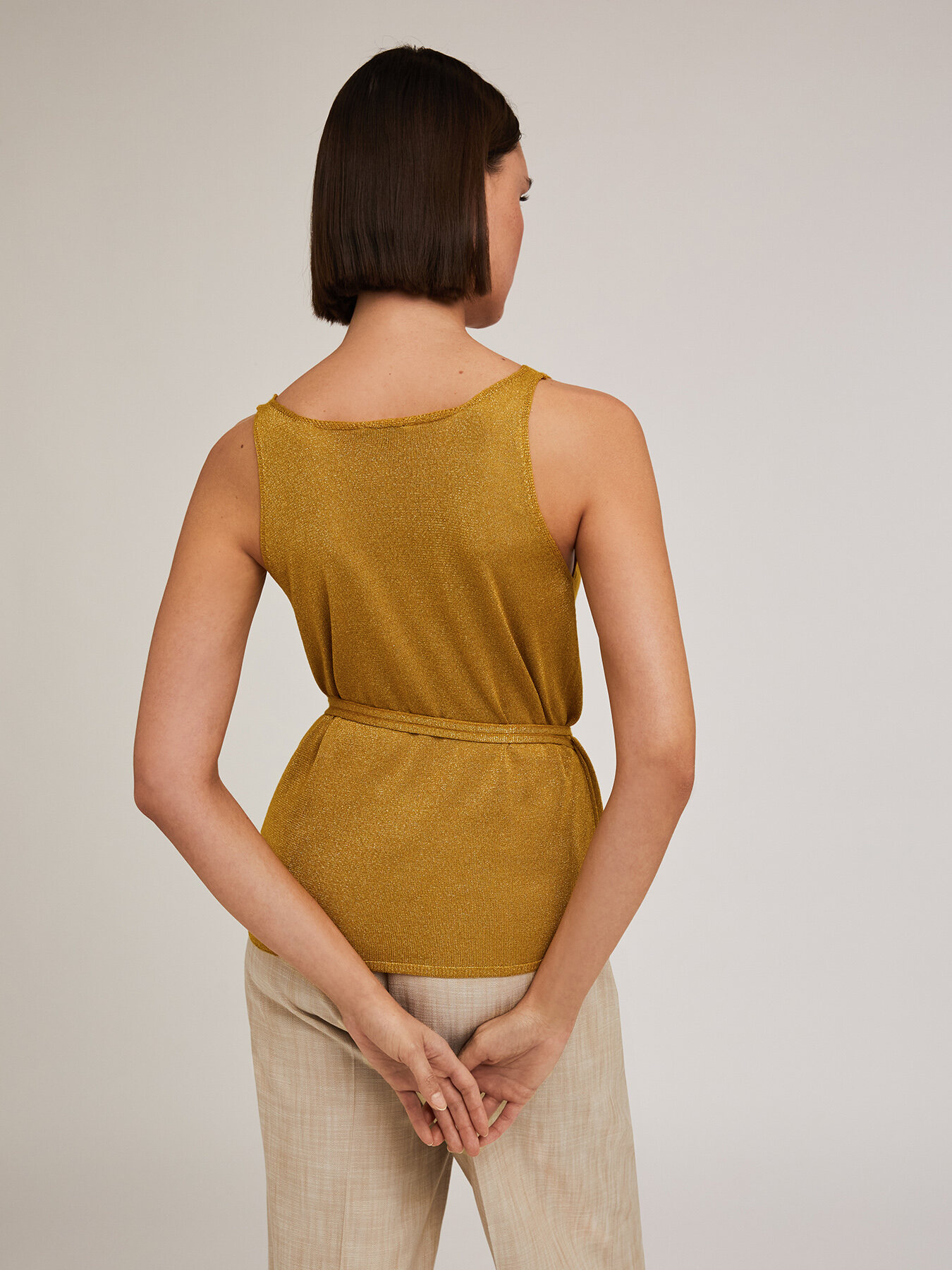 Top cache-coeur in maglia lurex image number 1