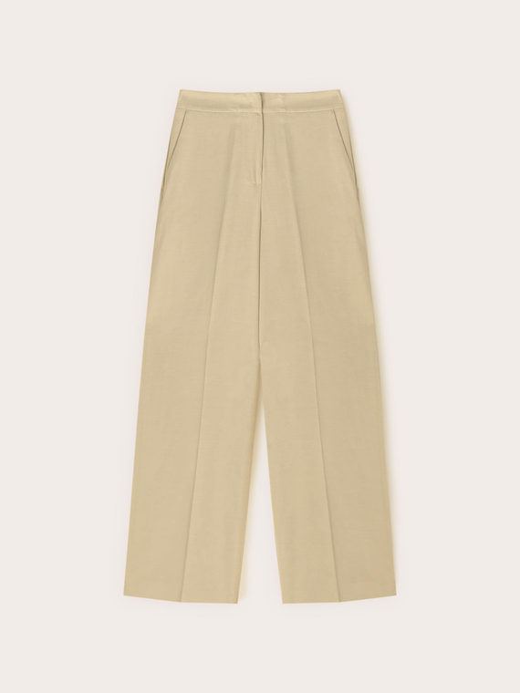 Pantaloni palazzo misto lyocell