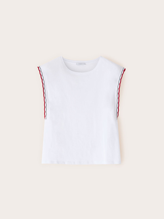 Top en jersey avec bords color&eacute;s