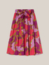 Circle skirt with floral pattern sash image number 3