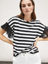 Striped T-shirt with tulle sleeves image number 3