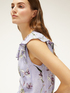 Top with floral patterned ruffle sleeves image number 2