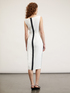 Elegant sheath dress with contrasting zip image number 1