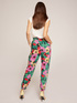 Flowing joggers with floral pattern image number 1