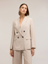 Double-breasted linen blazer image number 2