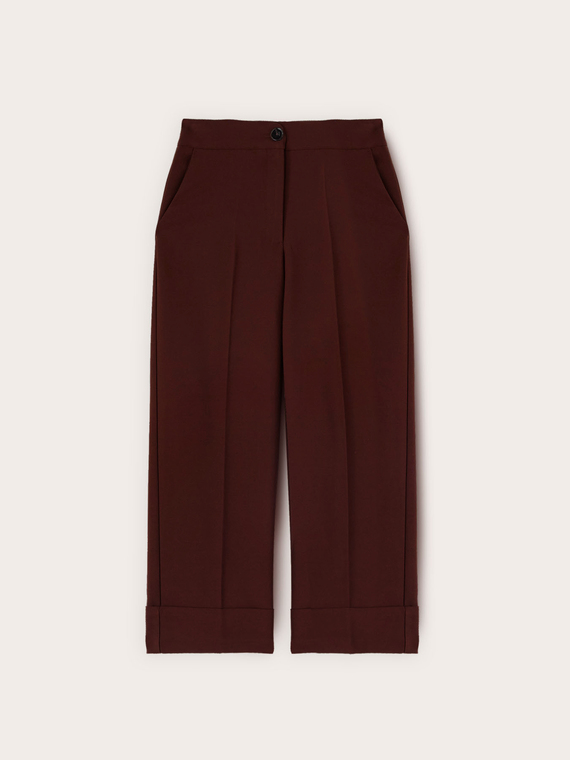 Pantalon court en cr&ecirc;pe
