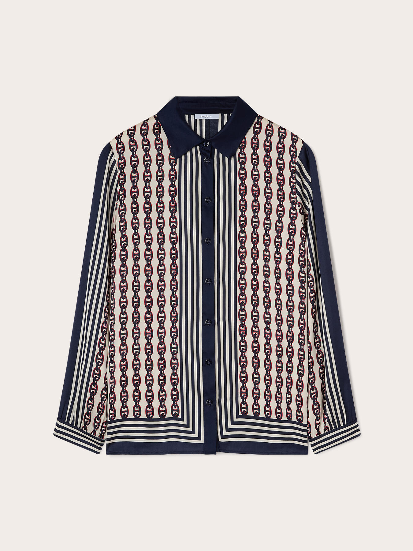 Chemise en satin imprim&eacute;e image number 4