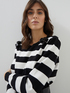 Striped sweater with sequinned bows image number 2