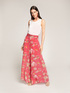 Floral patterned palazzo trousers image number 0