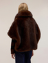 Padded cape with furry texture image number 1