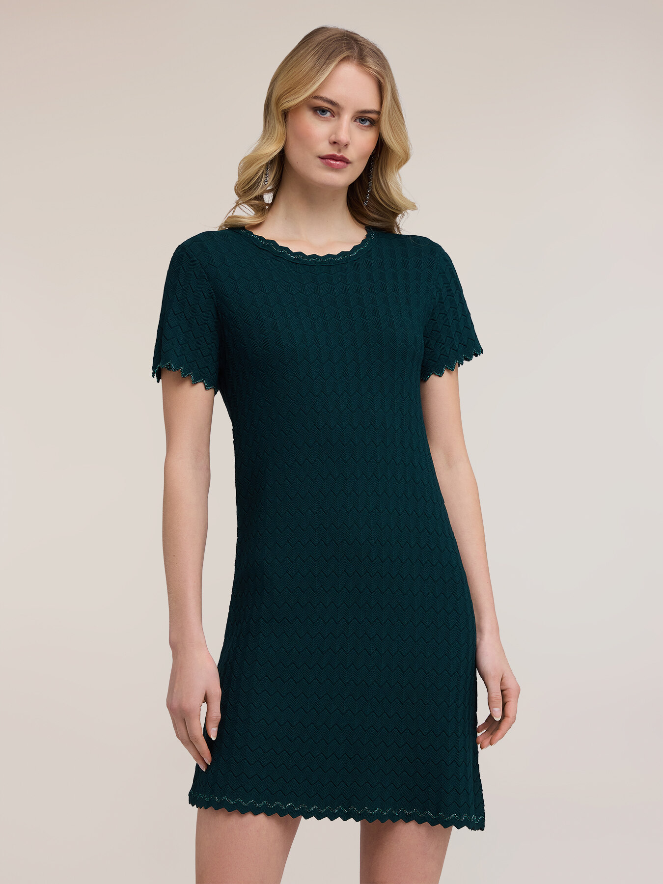 Strickkleid mit Spitzenverarbeitung image number 2