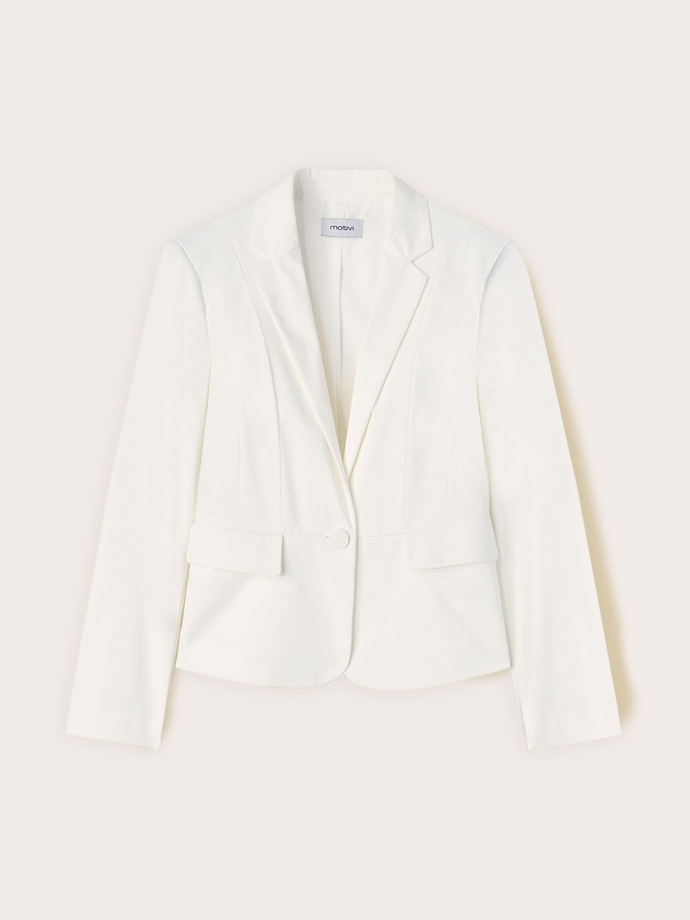 Tailored blazer in cotton blend image number 4